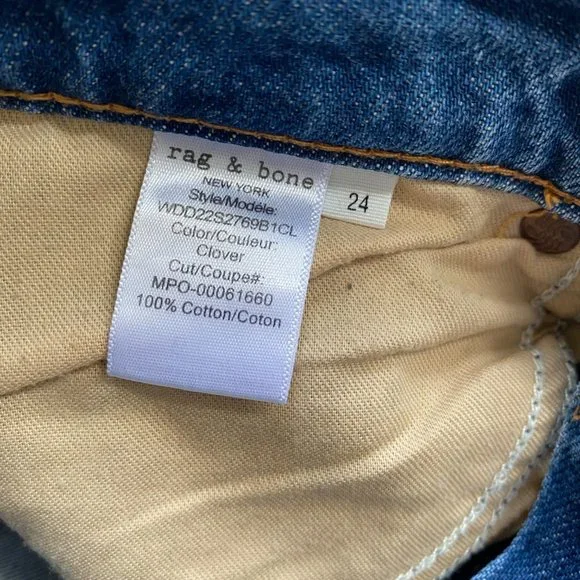 Rag&Bone "Rosa" Mid Rise Boyfriend Jean in "Clover", size 24 - Picture 10 of 13